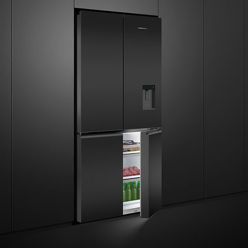 F&P Freestanding Quad Door Refrigerator Freezer, 690L