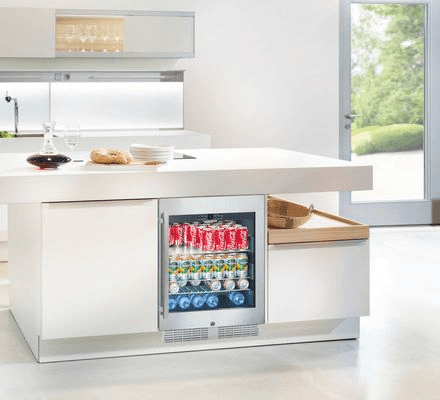 Liebherr Glass Door Built Under Beverage Fridge  UKes 1752