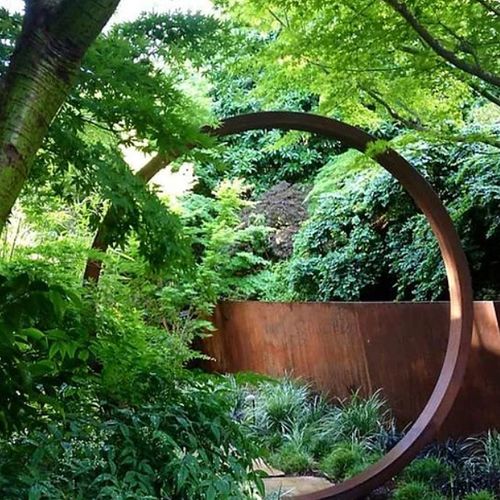 Corten Garden Ring Sculpture