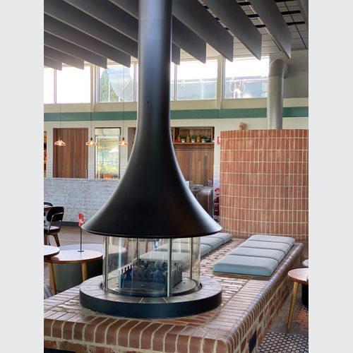JC Bordelet Eva 992 - Suspended Wood Fireplace