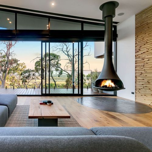 JC Bordelet Tatiana 997 - Suspended Wood Fireplace