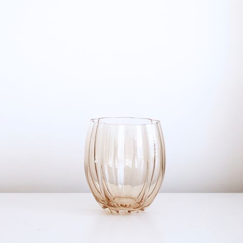 Petal Stemless Glass | Light Amber | Set of 4