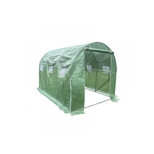 Strong Tunnel Greenhouse Galvanised Frame Side Open | 3m