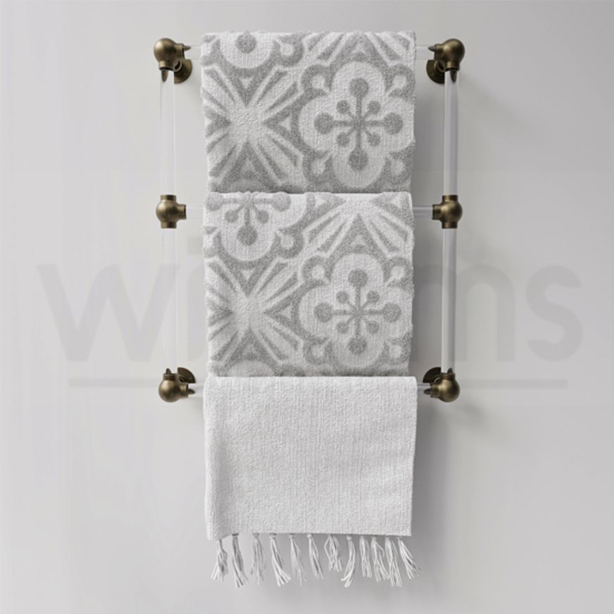 Three-Bar Lucite Towel Rack