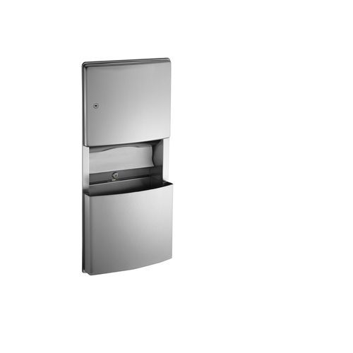 ASI Roval Recessed Mounted Paper Towel Dispenser and Waste Bin