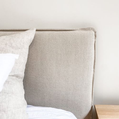 Harlow Slip Cover Headboard -Natural - Queen