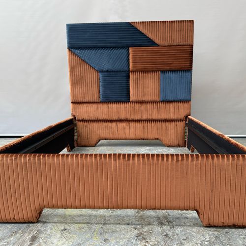 Geometric Bed Head in Orange