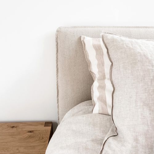 Harlow Slip Cover Headboard -Natural - Queen