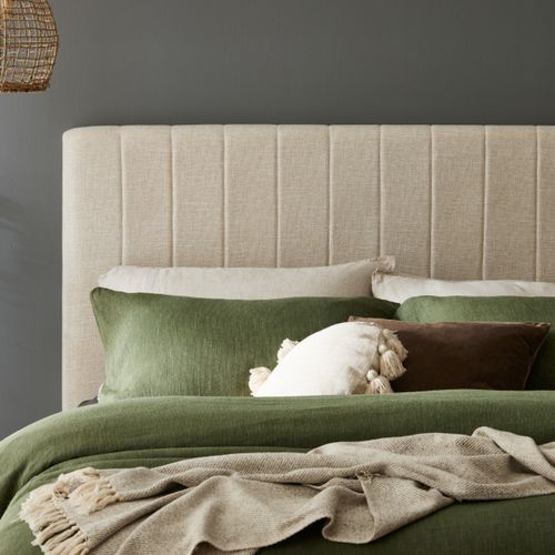 Cannes Double Upholstered Headboard | Beige