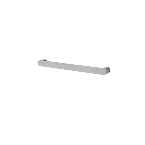 Round Horizontal Heated Towel Rail Brushed Nickel