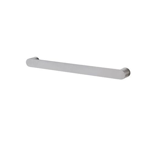 Round Horizontal Heated Towel Rail Brushed Nickel