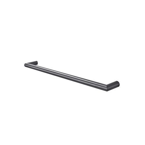 Round Horizontal Heated Towel Rail Gun Metal Grey