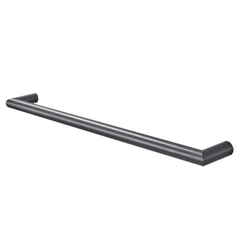 Round Horizontal Heated Towel Rail Gun Metal Grey
