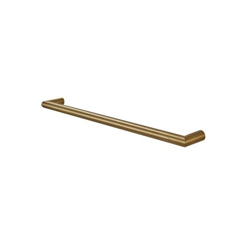 Round Horizontal Heated Towel Rail Brushed Brass