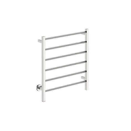 CONTOUR 6 Bar 650mm Straight Heated Towel Rail with PTSelect Switch