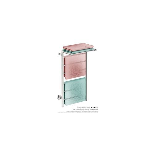 EDGE 10 Bar 500mm Straight Heated Towel Rail