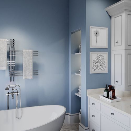 LOFT DUO 12 Bar 1000mm Straight Heated Towel Rail with PTSelect Switch