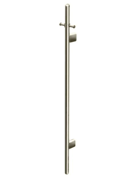 Meir Brushed Nickel Heated Vertical Towel Rail