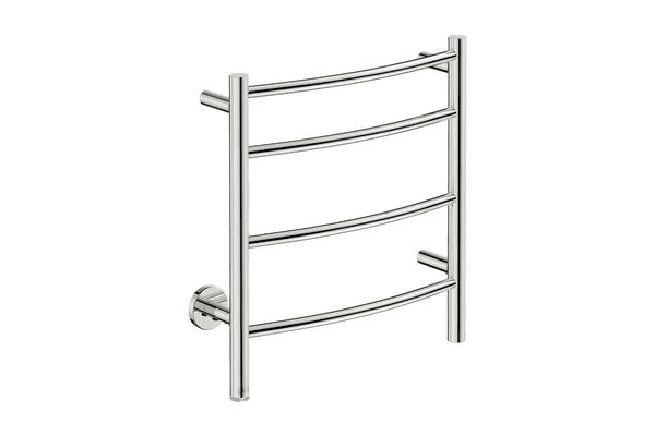 NATURAL 4 Bar 500mm Curved Heated Towel Rail with PTSelect Switch