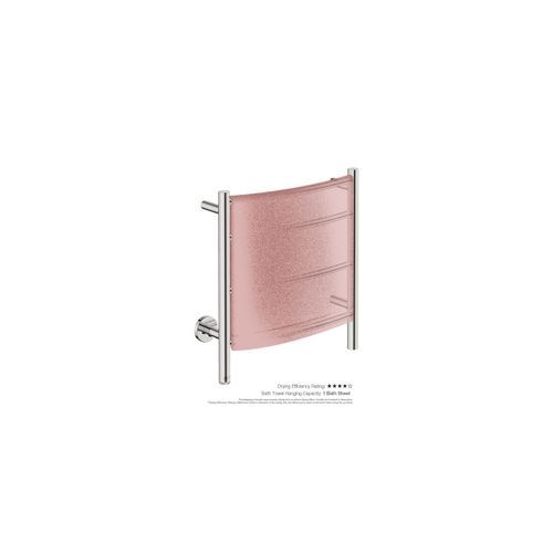 NATURAL 4 Bar 500mm Curved Heated Towel Rail with PTSelect Switch