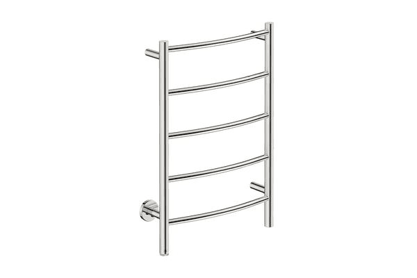 NATURAL 5 Bar 500mm Curved Heated Towel Rail with PTSelect Switch