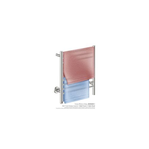 NATURAL 7 Bar 500mm Straight Heated Towel Rail with PTSelect Switch