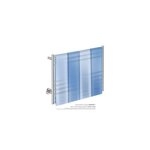 NATURAL 7 Bar 800mm Straight Heated Towel Rail with PTSelect Switch