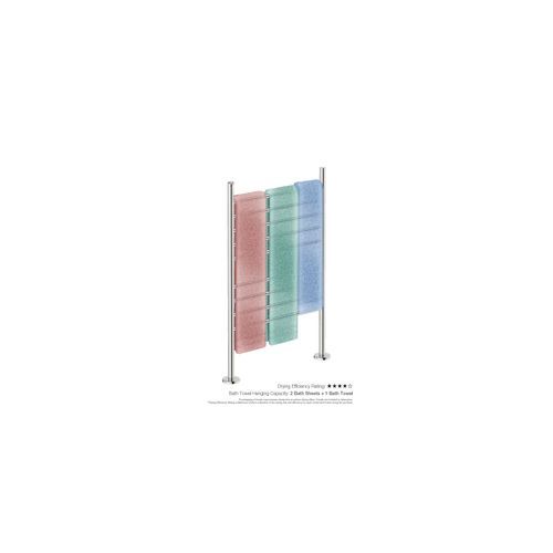 NATURAL FM 9 Bar 650mm Straight Heated Towel Rail with PTSelect Switch