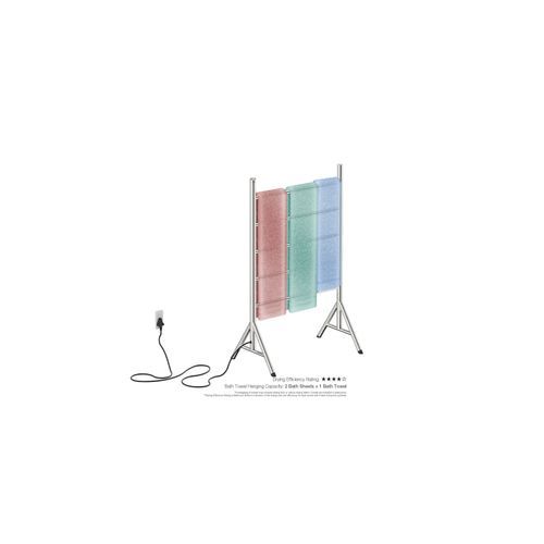 NATURAL FS 5 Bar 650mm Straight Heated Towel Rail with PTSelect Switch
