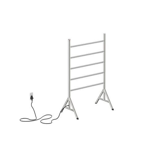 NATURAL FS 5 Bar 650mm Straight Heated Towel Rail with PTSelect Switch