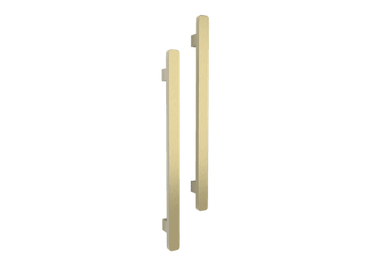 Vertical Single Towel Bar Square 12V Brushed Gold