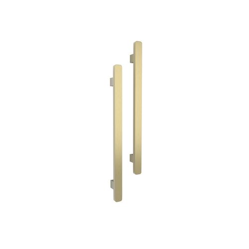 Vertical Single Towel Bar Square 12V Brushed Gold