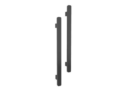 Vertical Single Towel Bar Square 12V Satin Black