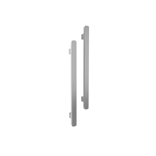 Vertical Single Towel Bar Square 12V Brushed Stainless