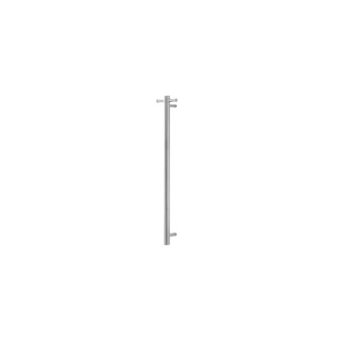Vertical Heated Towel Rail Brushed Nickel
