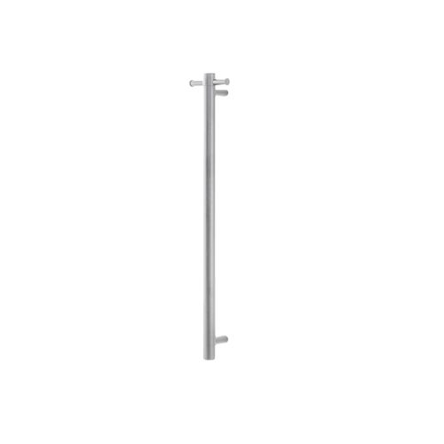 Vertical Heated Towel Rail Brushed Nickel