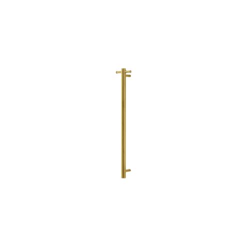 Vertical Heated Towel Rail Brushed Brass