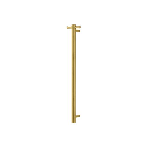 Vertical Heated Towel Rail Brushed Brass