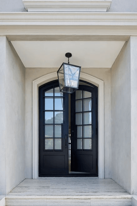 Wrought Iron Hinge Entry Doors - Galvanised