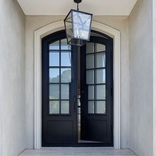Wrought Iron Hinge Entry Doors - Galvanised