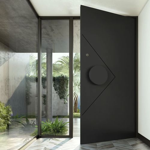 Iron Hinge Entry Doors - Galvanised