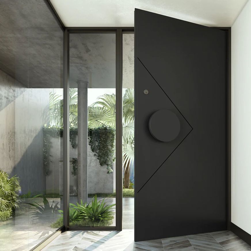 Iron Hinge Entry Doors - Galvanised
