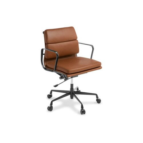 Eames Replica Softpad Mid Back Chair - Black Frame