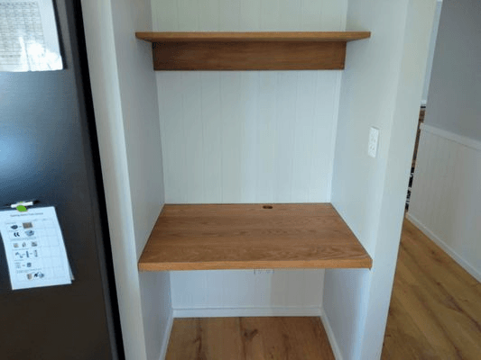 Built In Desk - Oak