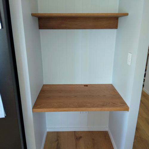 Built In Desk - Oak