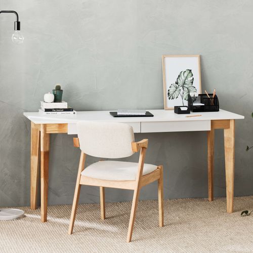 Byron Office Desk | 2 Drawer | Natural Hardwood