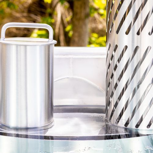 Stainless Steel Wood Fired Bathtub