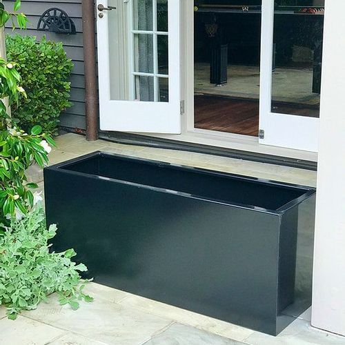 Black Powdercoated Trough 1200 Planter