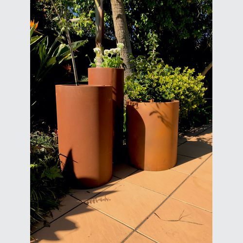 Round Corten Planter 