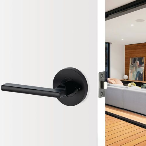 Picton Privacy Lever Handle Black E18BK